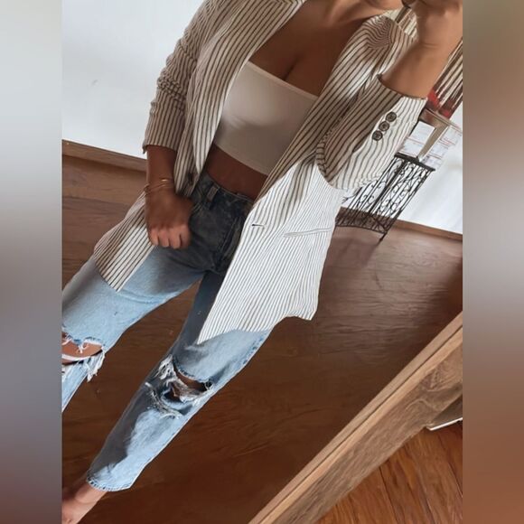 Striped blazer jacket - Picture 3 of 7